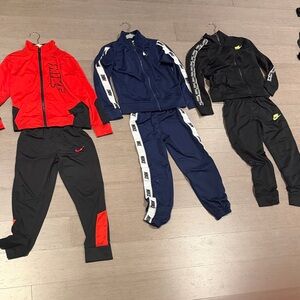 Nike Kids' Tracksuit Set - Red, Navy, Black Size 6-7